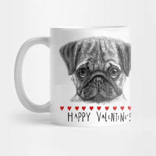 Happy Valentine's pug Mug